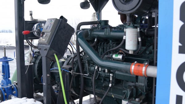 Use of A.TOM hose systems in difficult terrain, hilly terrain