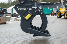 Tree puller with grab for excavator - A.TOM 