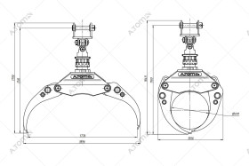 Захват грейферный с ротатором - А.ТОМ 1800 